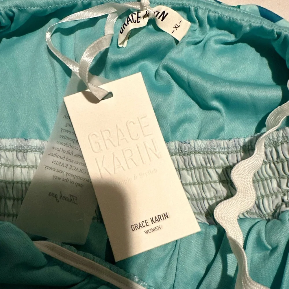 Grace Karin Blue Halter Maxi Sundress - Picture 3 of 3